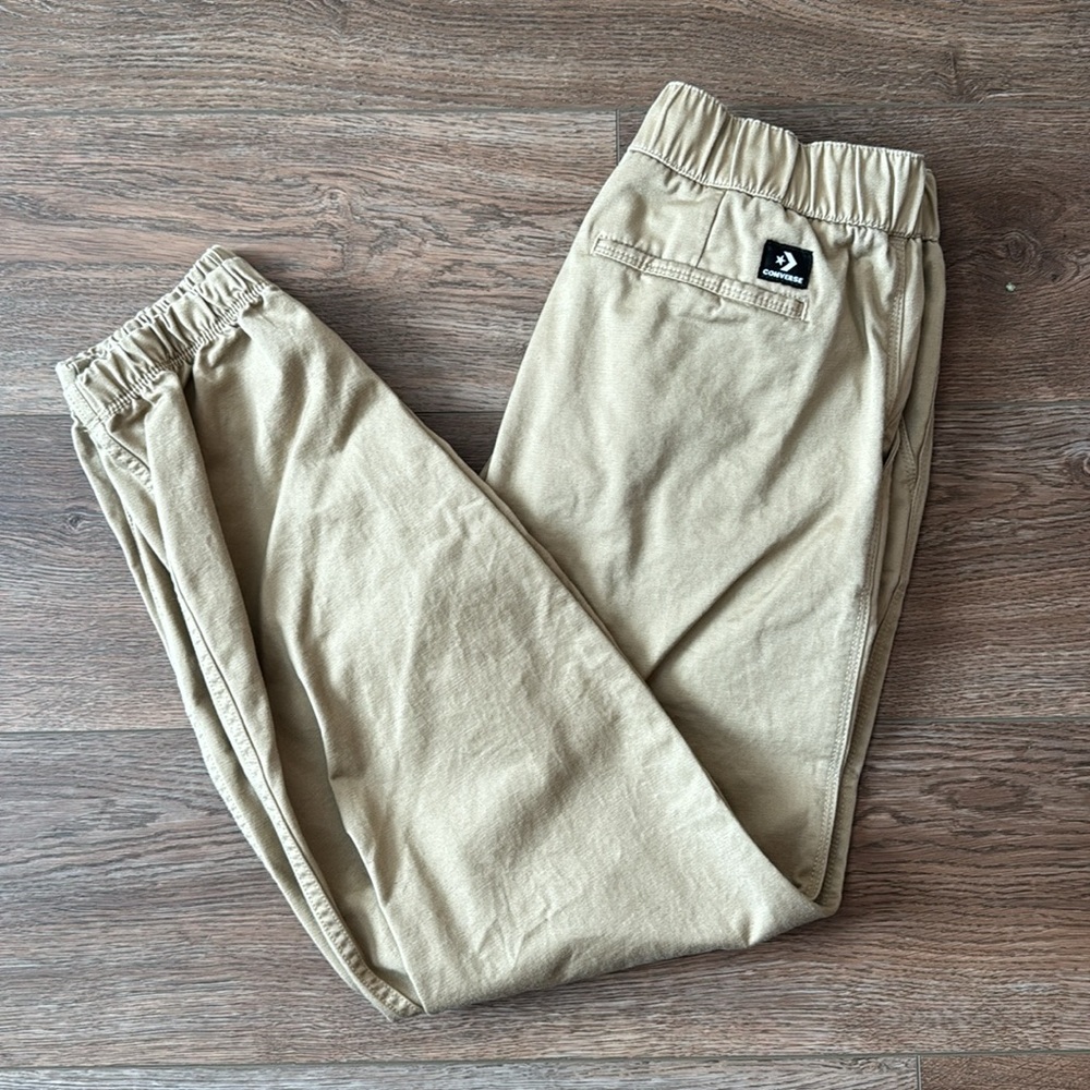 Converse Casual High-Rise Cotton Drawstring Joggers Women’s Pants XS Khaki